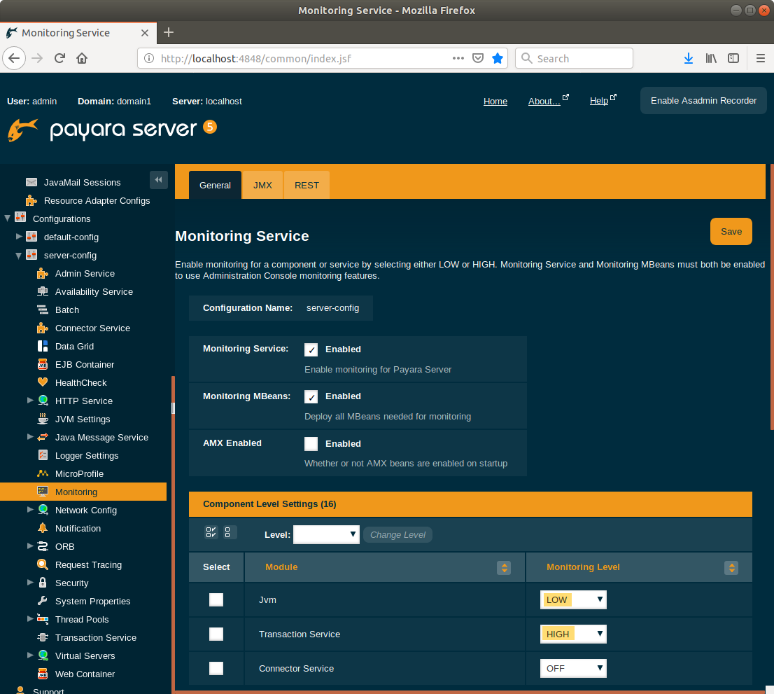 Payara Server Monitoring