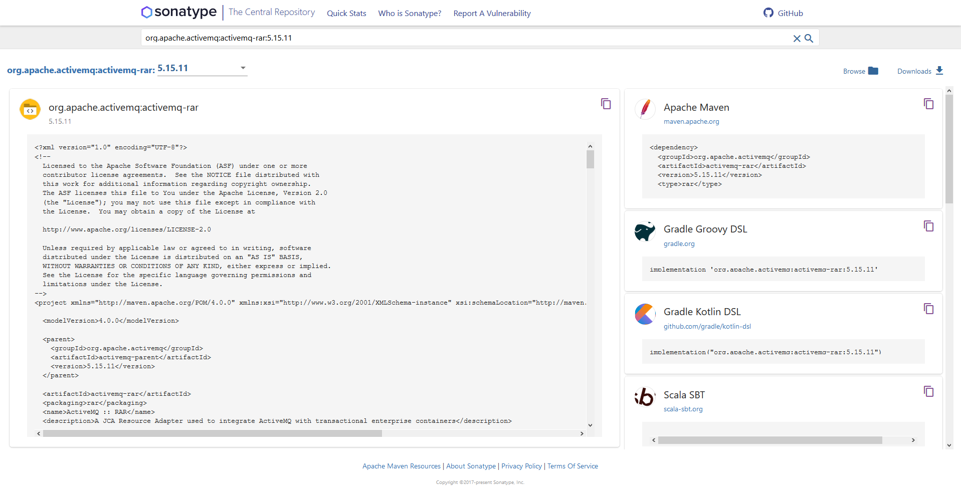 updated sonatype